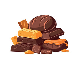 Sweet food icon chocolate candies