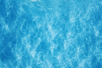 Top view of the blue water texture in the swimming pool background. Generative ai.