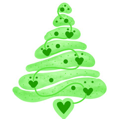 green christmas tree with star
