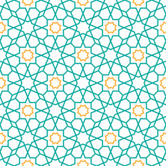 Seamless geometric pattern with Arabian and Islamic style