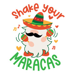 Fiesta lettering Vector illustration. Template for Greeting, Scrapbooking, Congratulations, Invitations, Planner, Diary, Notes. Vector illustration