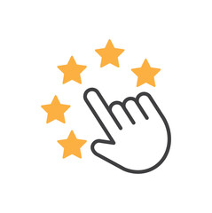 Customer review rating with 5 stars. 