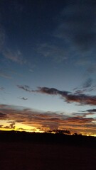 sunset over the sea.