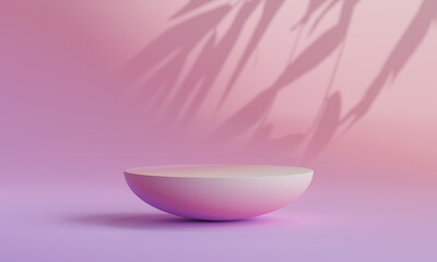minimal showcase scene with pastel podium for product presentation. 3d illustration