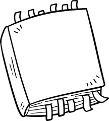 hand drawn book illustration.