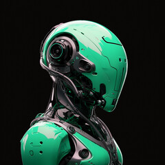 Title: Droid Robot Futuristic Machine Robotic 3D Humanoid Artificial Intelligence Technology Cyberpunk Apocalypse