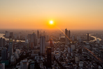 Naklejka premium Bangkok Sunset