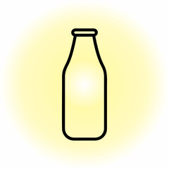 milk bottle logo vector illustration isolated on white background