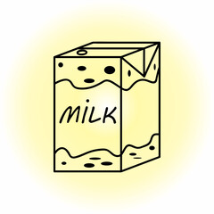 milk box logo vector illustration isolated on white background
