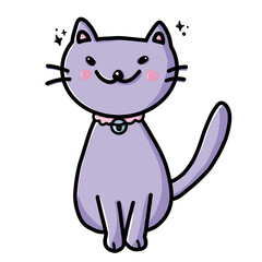 Cute Cat Cartoon Character 