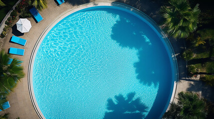 Obraz na płótnie Canvas Private Swimming Pool on the Hotel Territory
