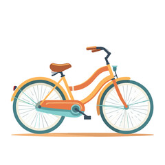 bicycle green ride summer vector
