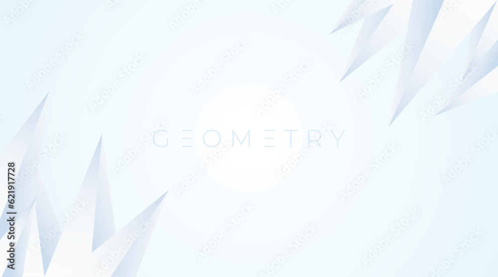 Wall mural White and Grey Premium Abstract Geometric Background. Futuristic Template Background Design Vector Illustration 