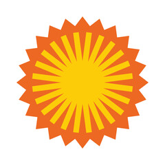 Radial Bursting Arrows Sunshine Orange Icon