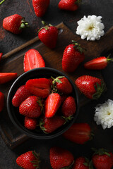 Sweet and fresh summer fruit - tasty strawberry