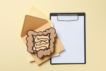 Concept of health care, stomach and intestinal problems