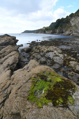Fototapeta na wymiar Pothpean Beach St Austell Cornish Coast