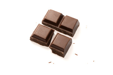 A chocolate bar isolated on white background.