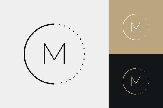 Minimalistic circle logo design, Minimal logotype, Circle emblem, Business template