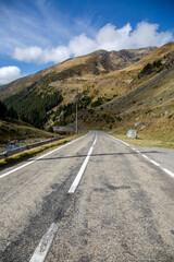 Transfagarash - the most beautiful and dangerous road in Europe. Carpathians, Ridge Fagarash