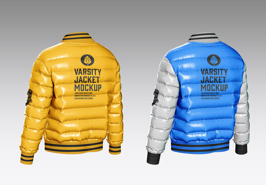 Men's Bomber Jacket Padded Mockup