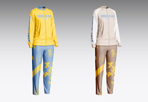 Women's Sport Tracksuit Kit Mockup
