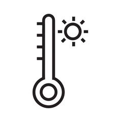 Thermometer medicine icon symbol image vector. Illustration of the temperature cold and hot measure tool design image.