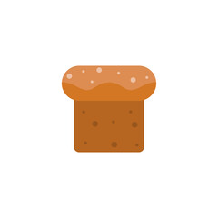 bread flat design vector illustration isolated on white background