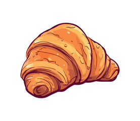 French pastry croissants sweet icon