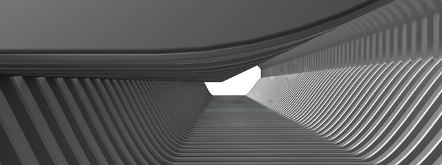 Naklejka premium Consoles lined up diagonally Synchronicity of machine and structure Gray abstract, elegant and modern 3D rendering image