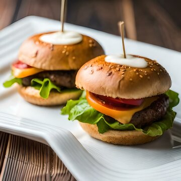 Delicious Burger Close-Up Photos: Juicy, Grilled, and Appetizing Images for Food Enthusiasts