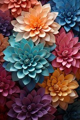 cactus flowers background colorful