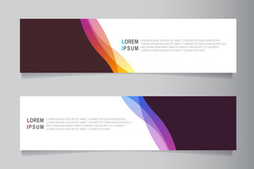 Vector abstract banner design web template, banner header