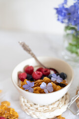 Cornflakes with Yogurt and Mixed Berry