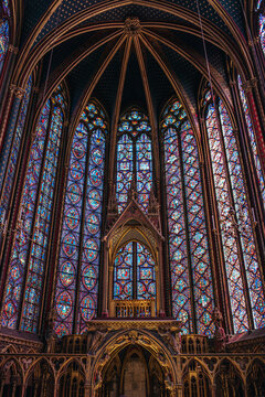 Sainte-Chapelle Beautiful Stained Glass Photo
