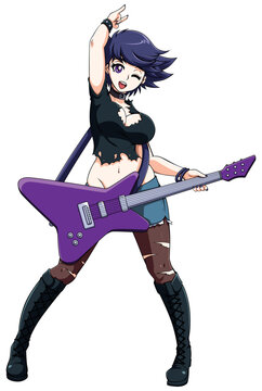 recommend clip art: Anime Musician on White