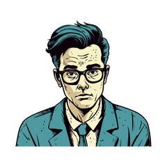 One successful businessman looking at camera