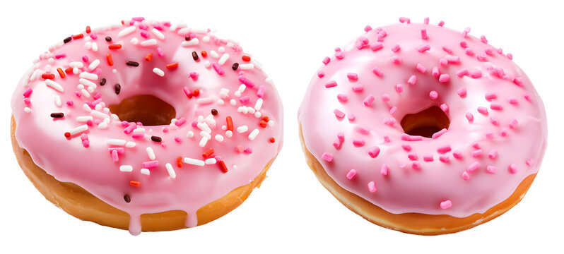 strawberry donut with sprinkles