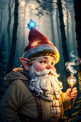 Fototapeta premium gnome christmas magic