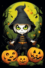 cute little halloween cartoon,halloween icon,halloween carnival,halloween logo