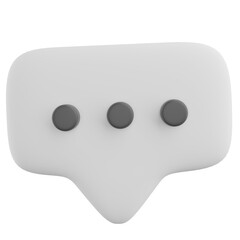 3d dot speech bubble isolates on white