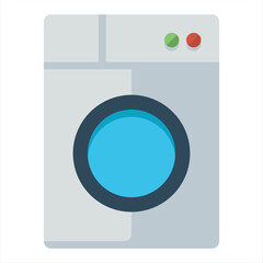 Washing machine icon. Equipment for the home and the service sector.Vector of an electronic front-loading washing machine or dryer