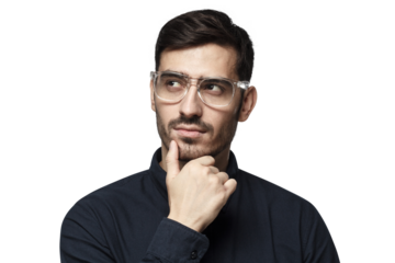 Portrait of pensive thoughtful businessman