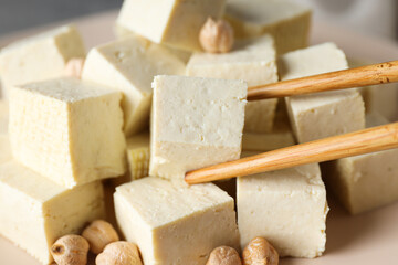 Traditional component of Asian cuisine - Tofu, bean curd