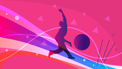 Bowler cricket ball vector background