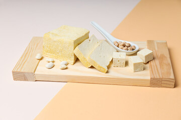 Traditional component of Asian cuisine - Tofu, bean curd