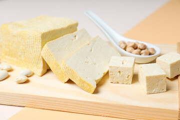 Traditional component of Asian cuisine - Tofu, bean curd