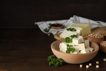 Traditional component of Asian cuisine - Tofu, bean curd