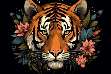 Honoring International Tiger Day Design Celebrating the Majestic Tiger. Generative AI