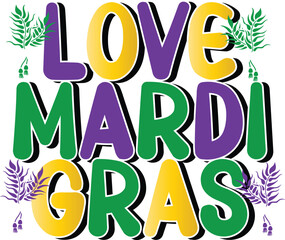 Retro Mardi Gras Svg